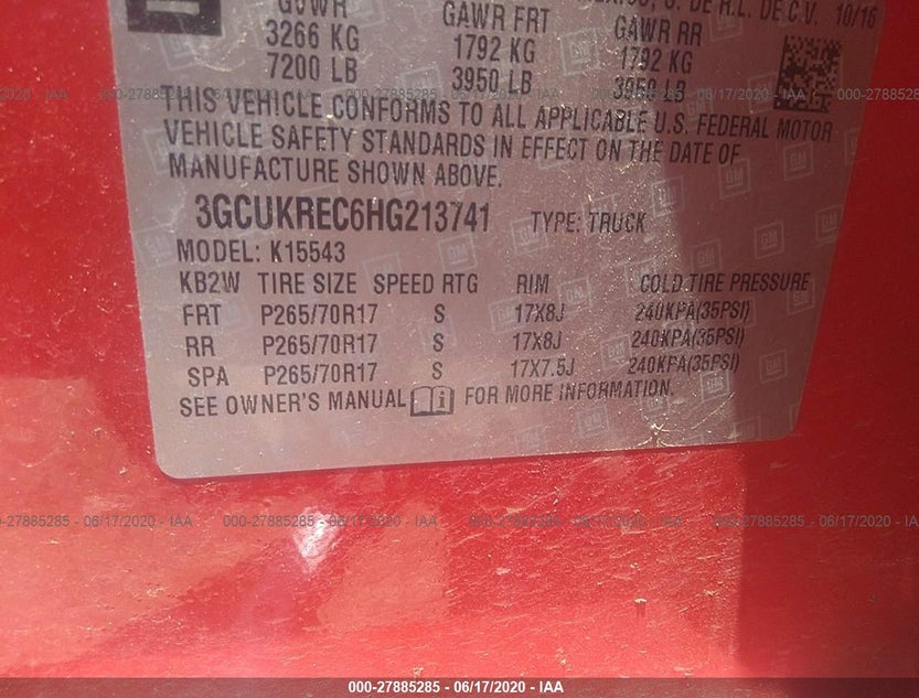 3GCUKREC6HG213741