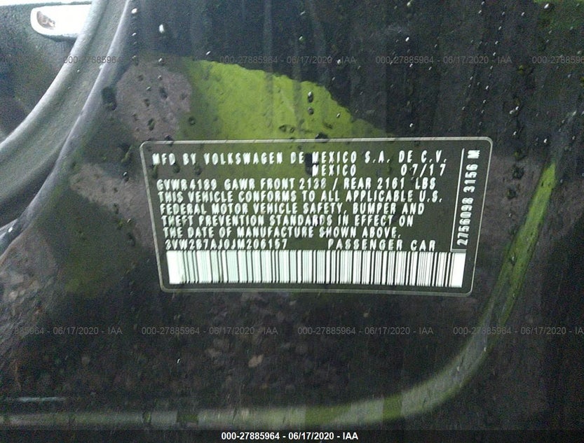 3VW2B7AJ0JM206157