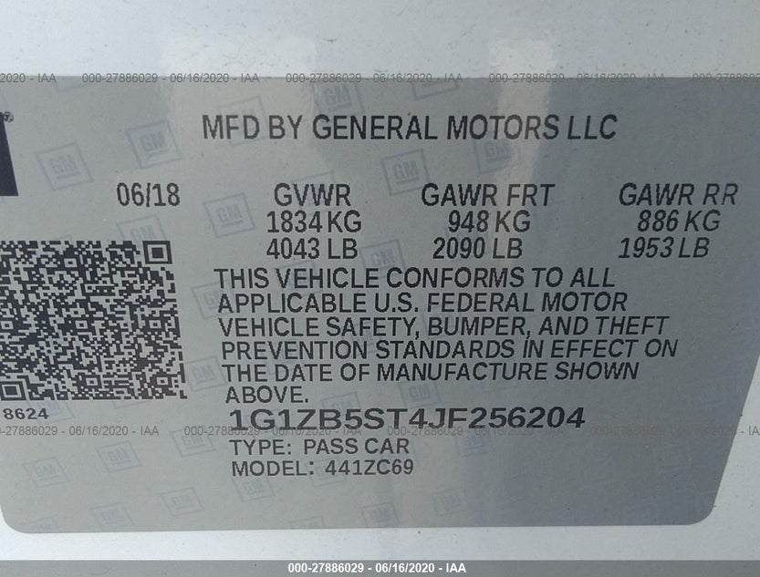 1G1ZB5ST4JF256204