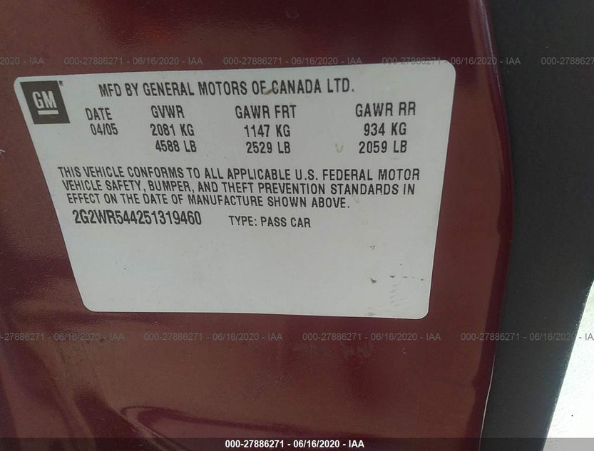 2G2WR544251319460