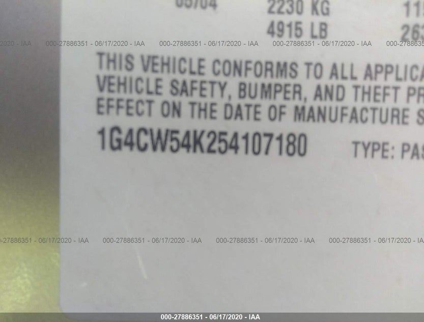 1G4CW54K254107180