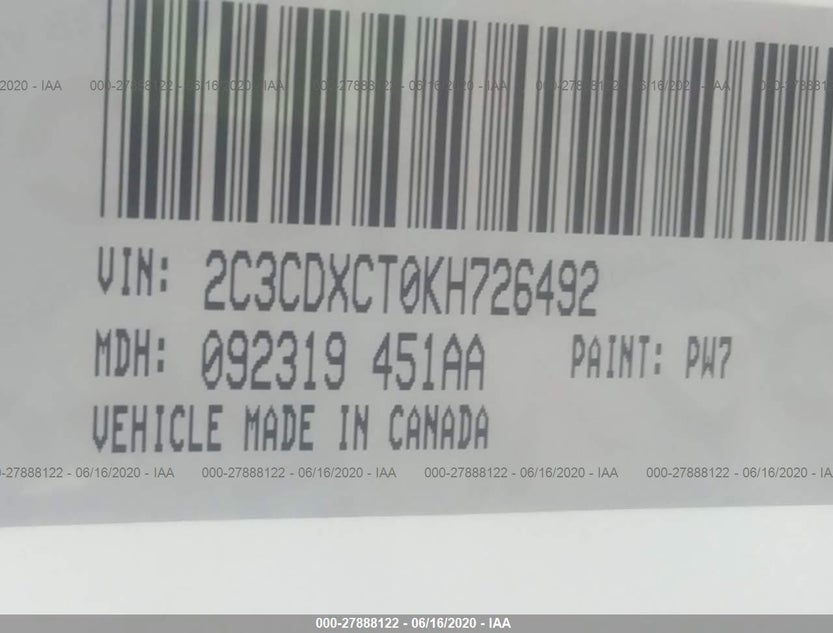 2C3CDXCT0KH726492