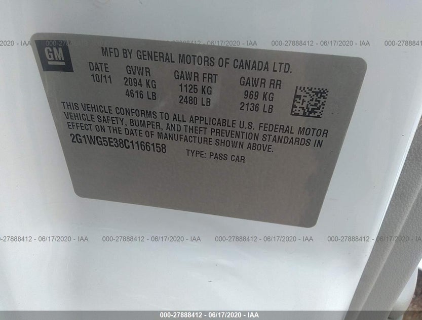 2G1WG5E38C1166158