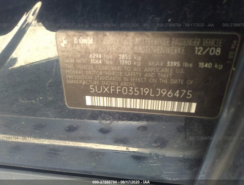 5UXFF03519LJ96475