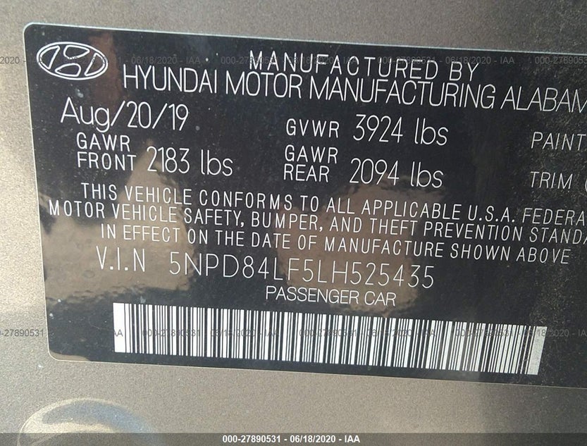 5NPD84LF5LH525435