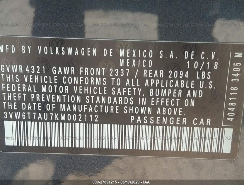 3VW6T7AU7KM002112