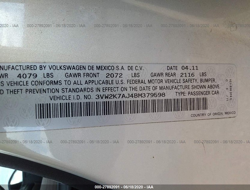 3VW2K7AJ4BM379598