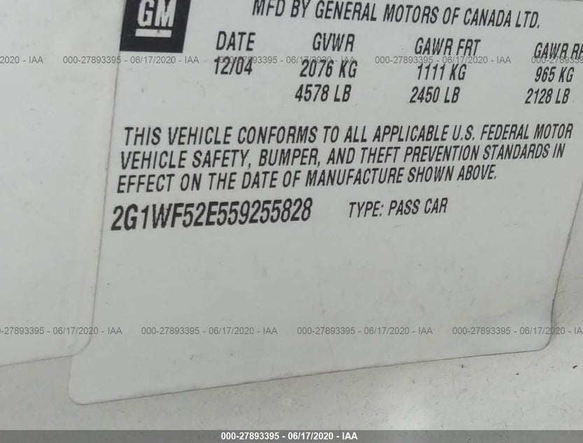 2G1WF52E559255828