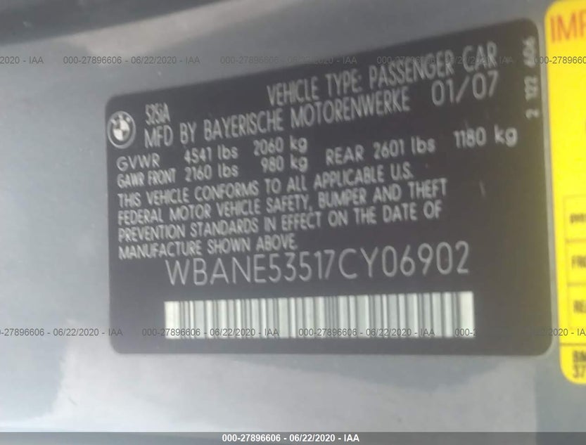 WBANE53517CY06902
