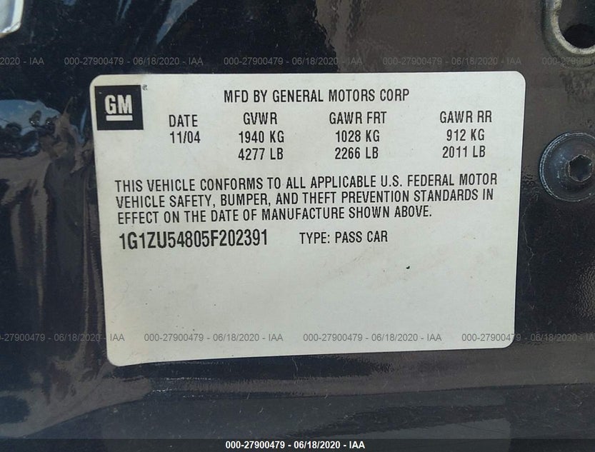 1G1ZU54805F202391
