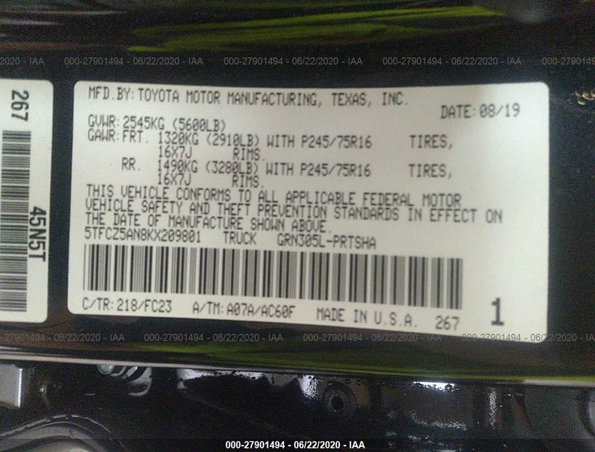 5TFCZ5AN8KX209801