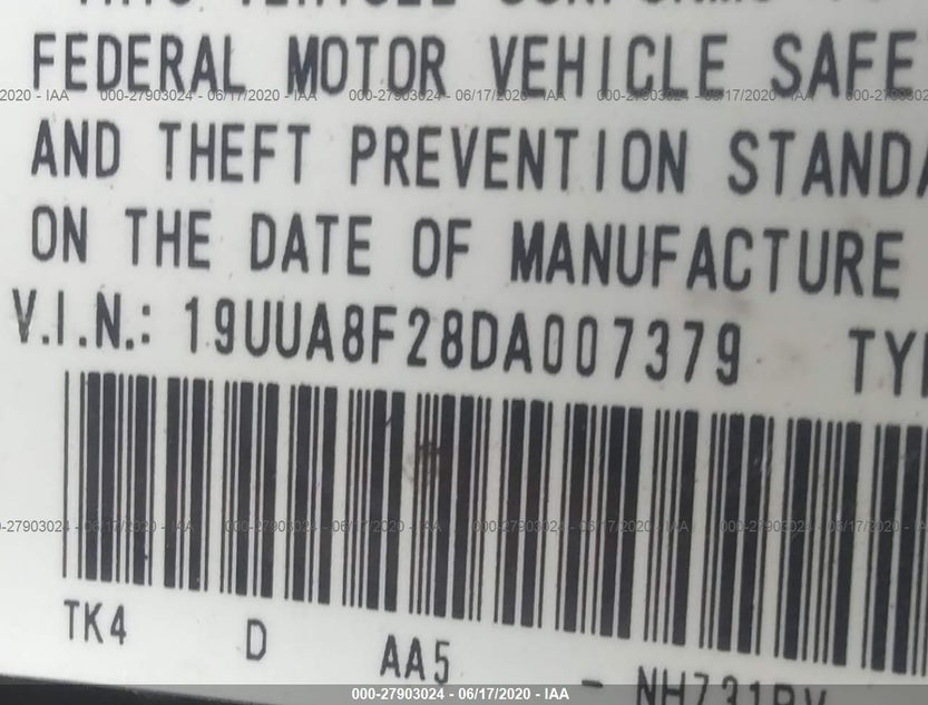 19UUA8F28DA007379