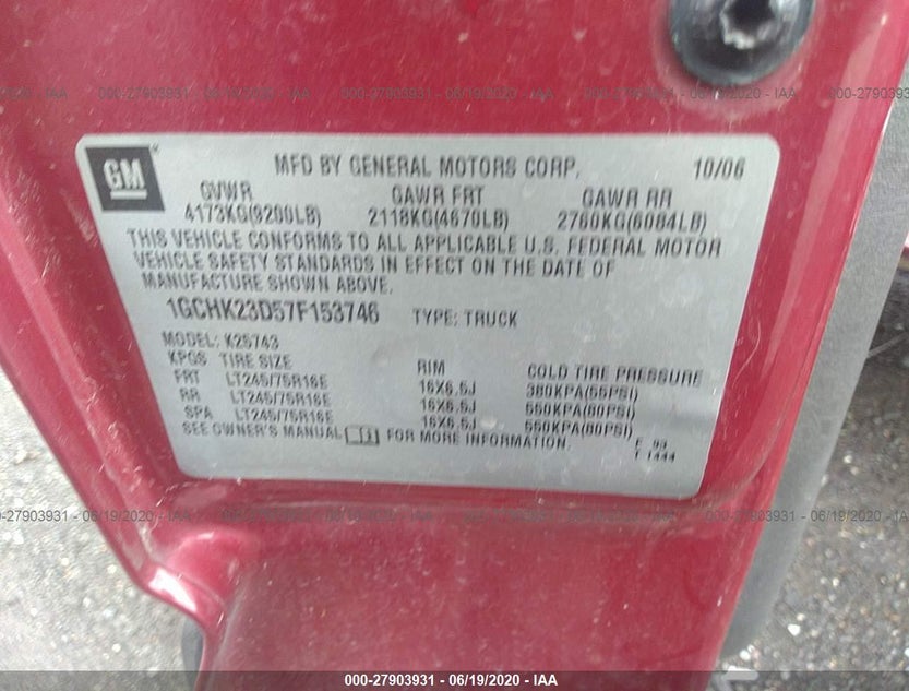 1GCHK23D57F153746