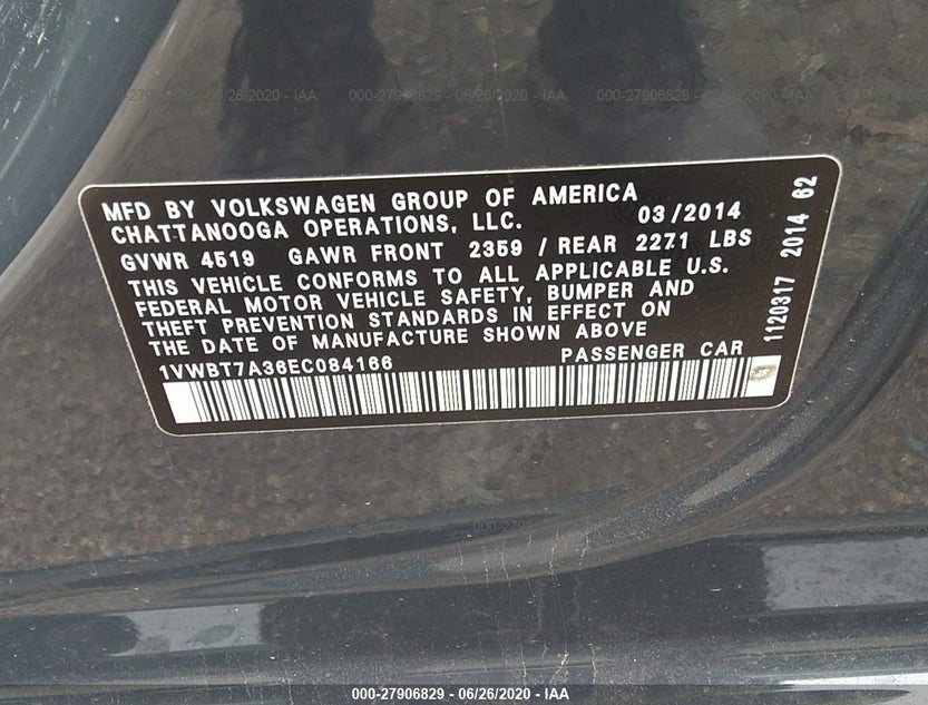 1VWBT7A36EC084166