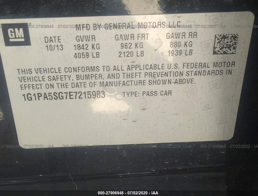 1G1PA5SG7E7215983