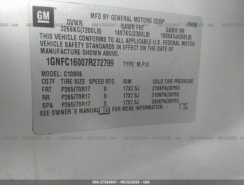 1GNFC16007R272799