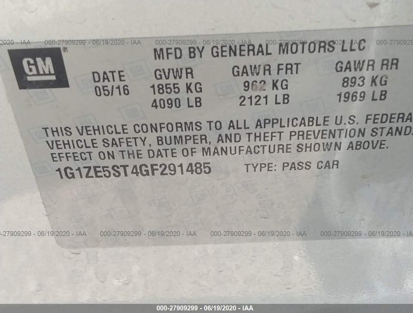 1G1ZE5ST4GF291485