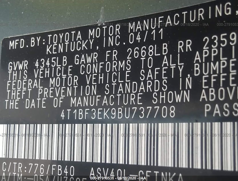 4T1BF3EK9BU737708