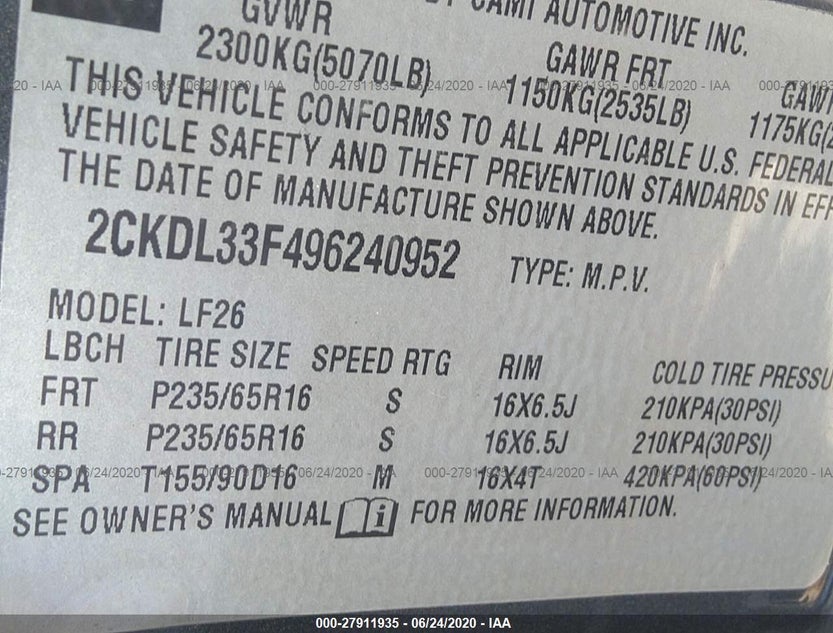 2CKDL33F496240952