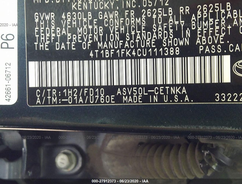 4T1BF1FK4CU111388