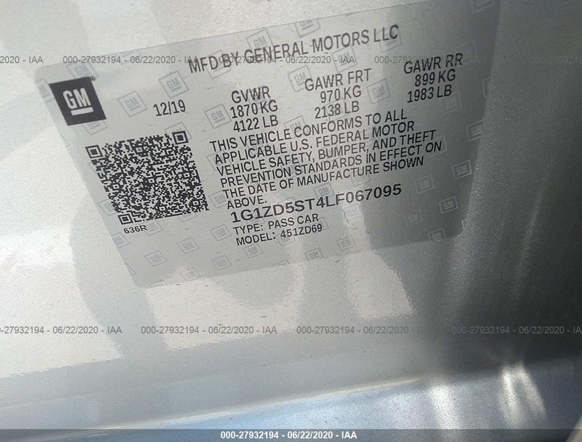 1G1ZD5ST4LF067095