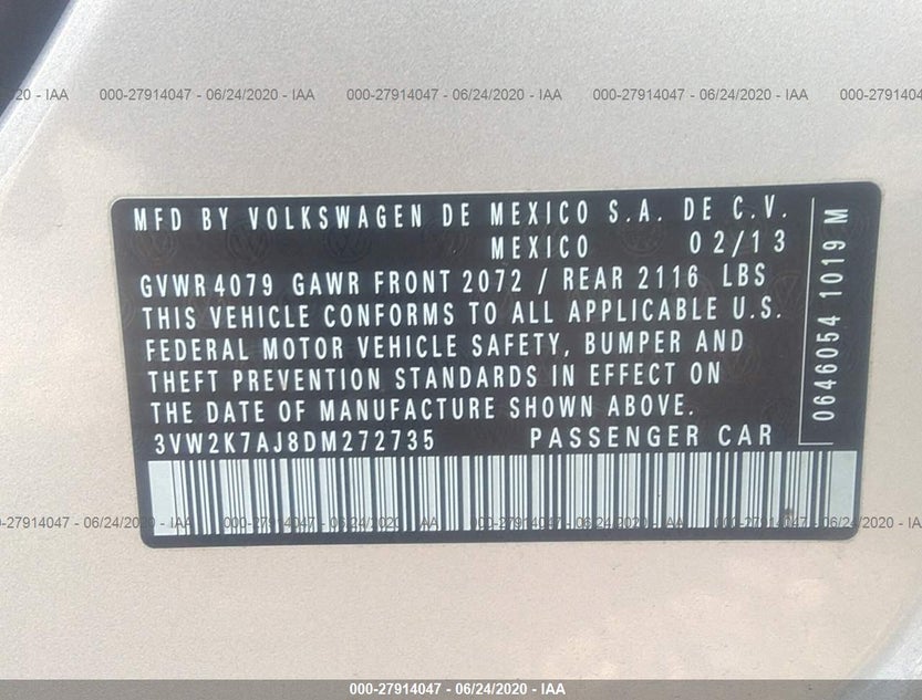 3VW2K7AJ8DM272735
