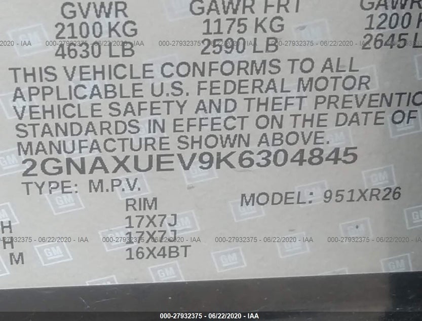 2GNAXUEV9K6304845