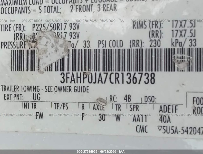 3FAHP0JA7CR136738