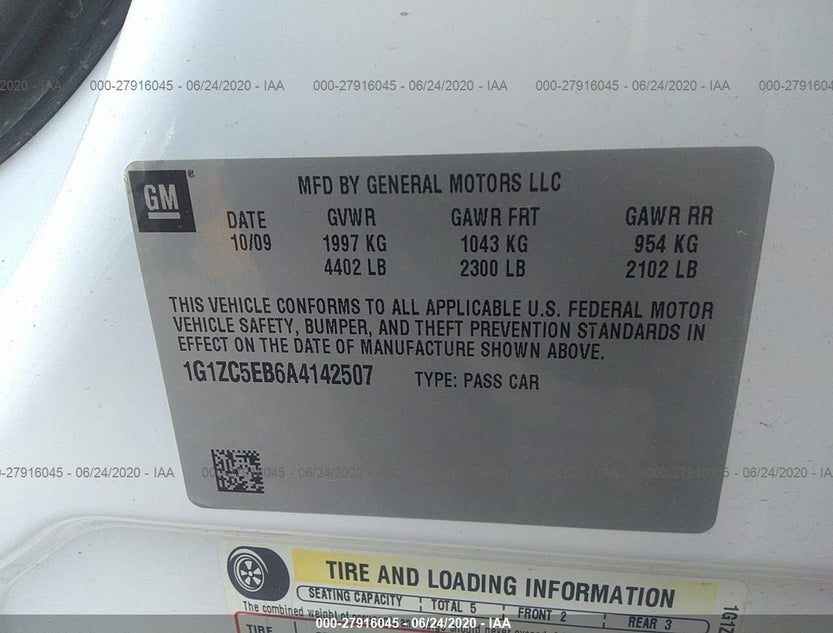 1G1ZC5EB6A4142507
