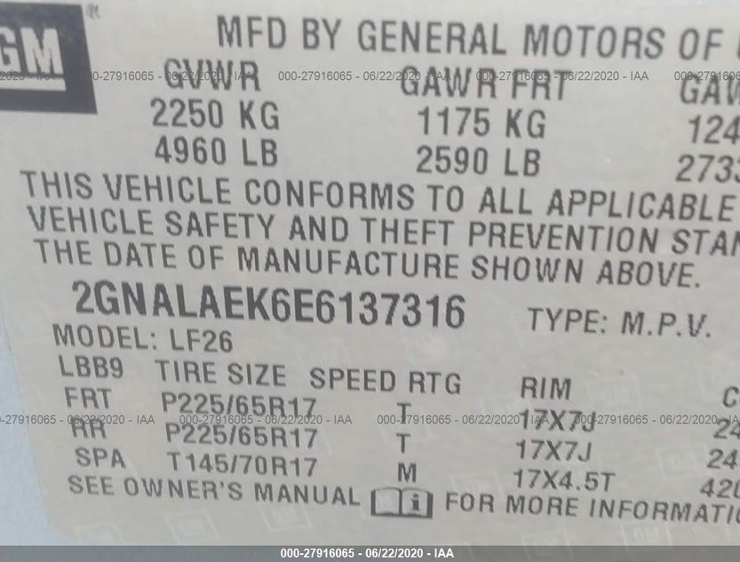 2GNALAEK6E6137316