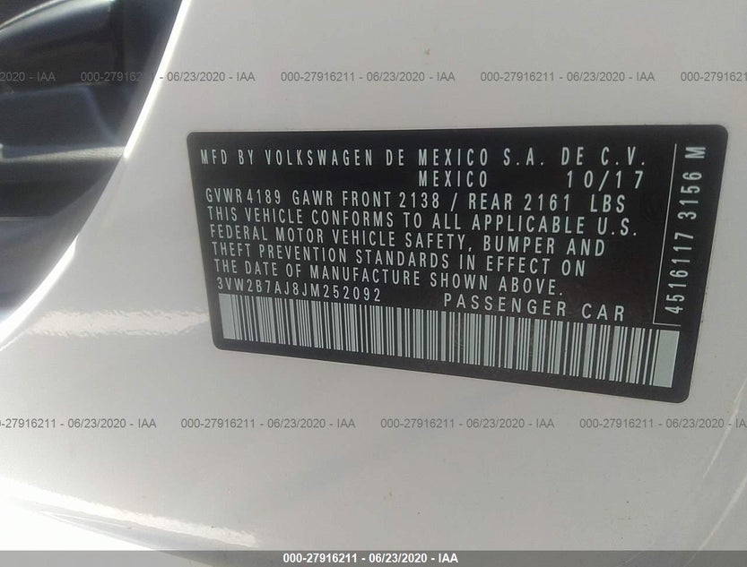 3VW2B7AJ8JM252092