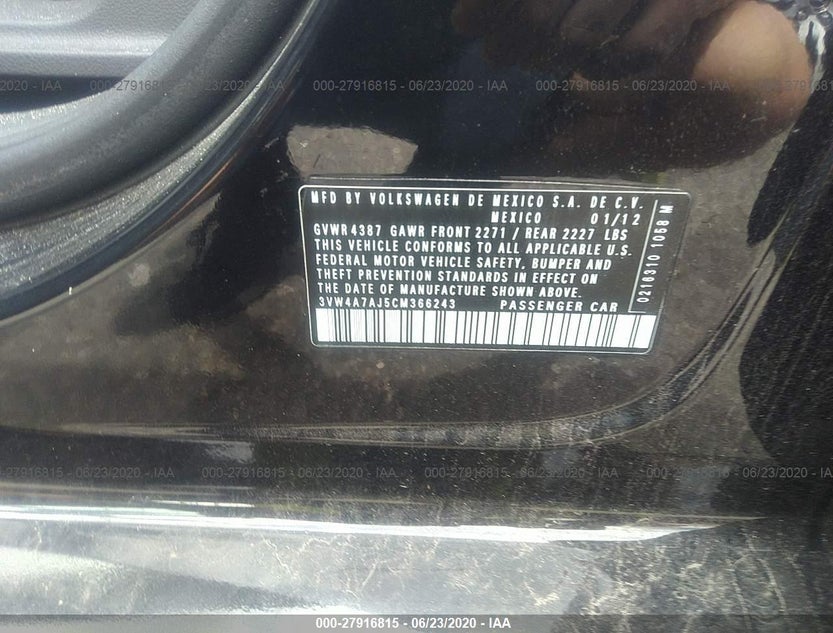 3VW4A7AJ5CM366243