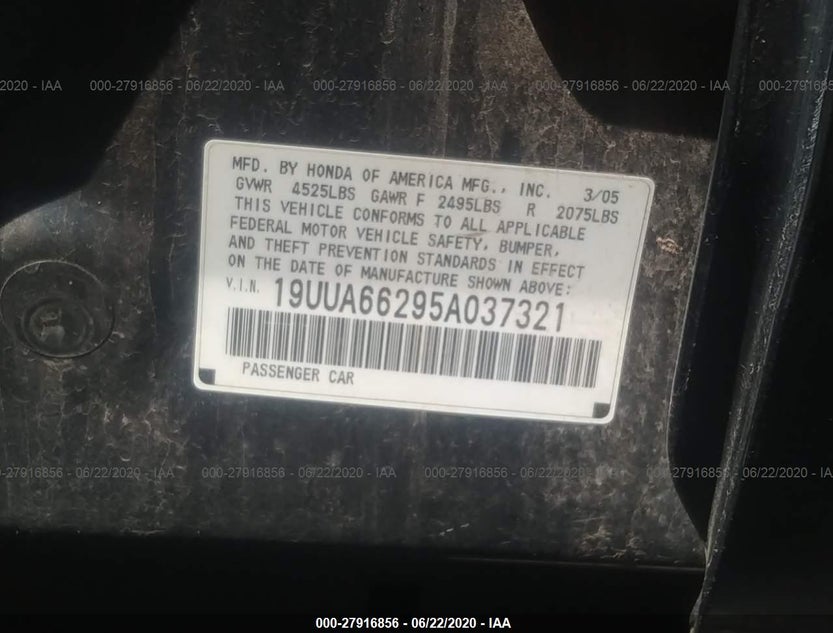 19UUA66295A037321