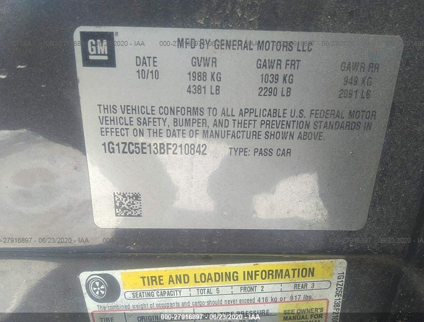 1G1ZC5E13BF210842