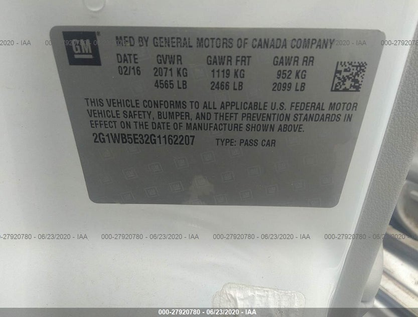 2G1WB5E32G1162207