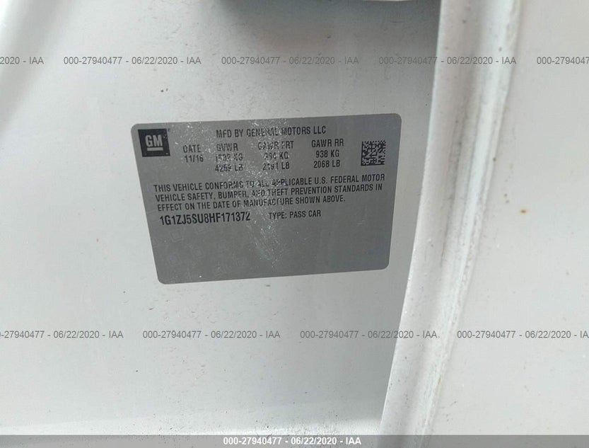 1G1ZJ5SU8HF171372