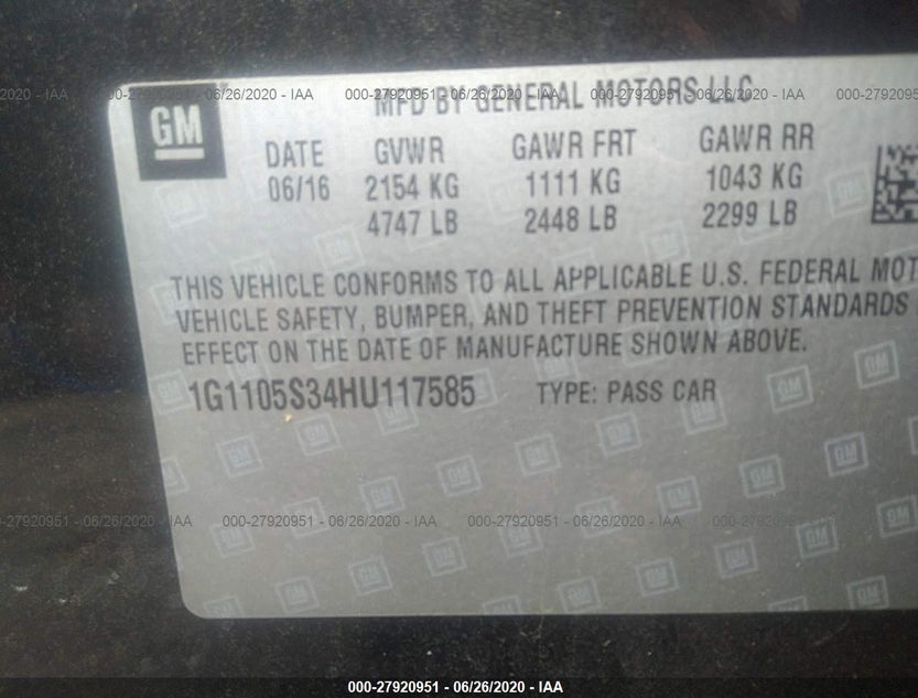 1G1105S34HU117585