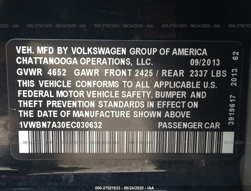 1VWBN7A30EC030632