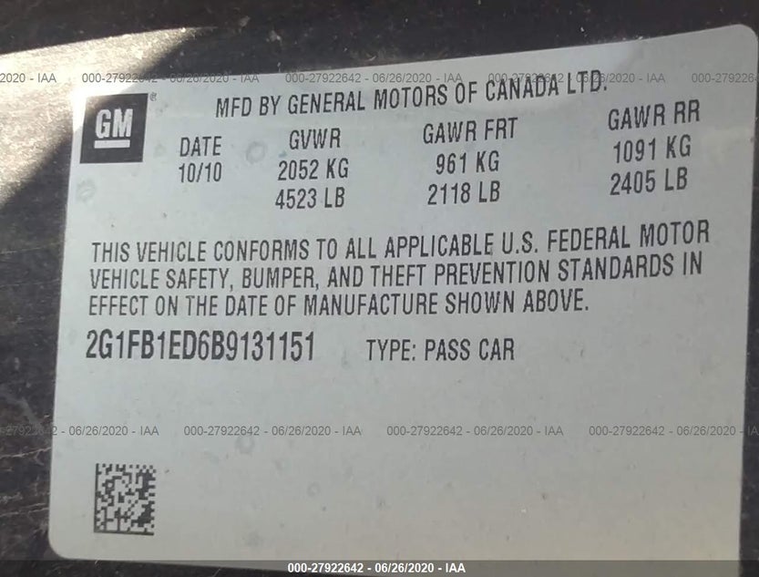 2G1FB1ED6B9131151