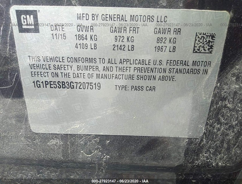 1G1PE5SB3G7207519