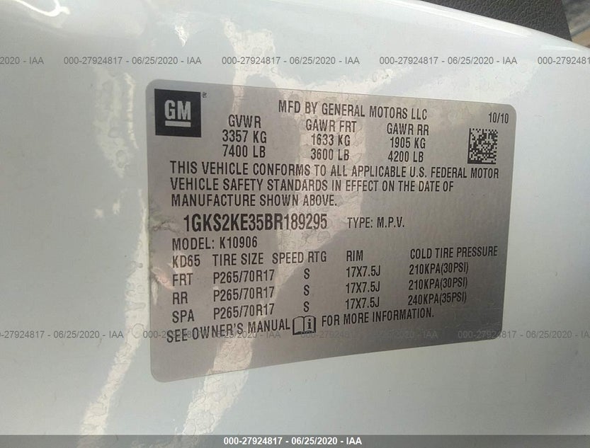 1GKS2KE35BR189295