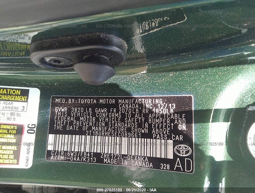 2T1BURHE5EC089661