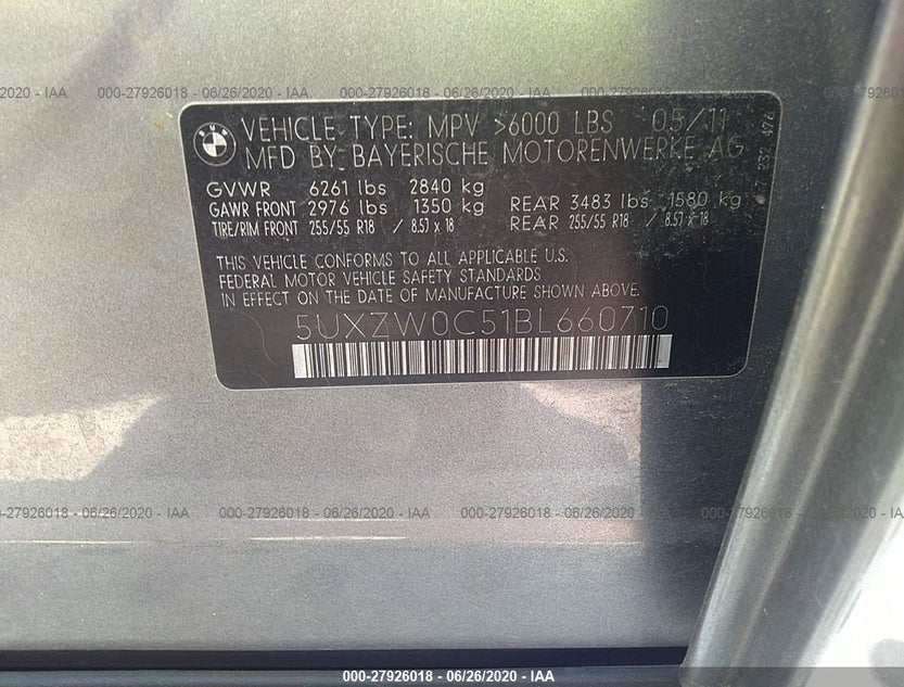 5UXZW0C51BL660710