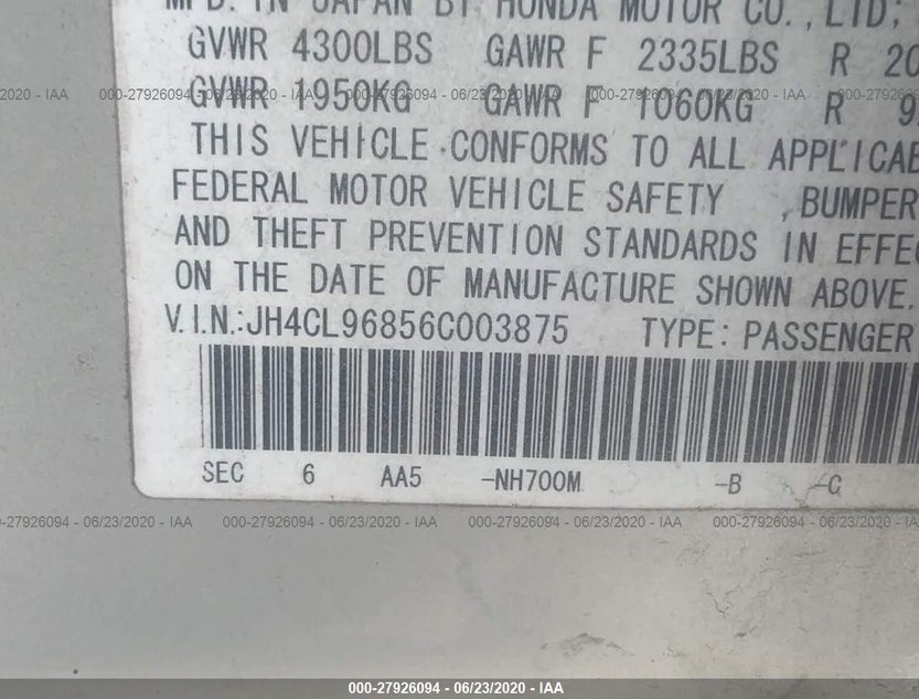 JH4CL96856C003875