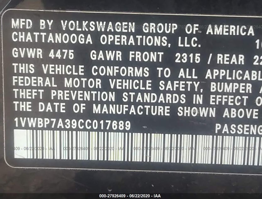 1VWBP7A39CC017689