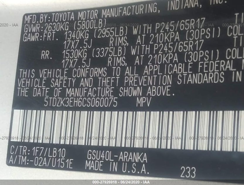5TDZK3EH6CS060075