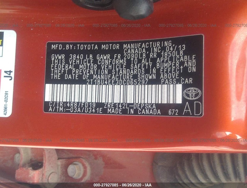 2T1BU4EE3DC065297