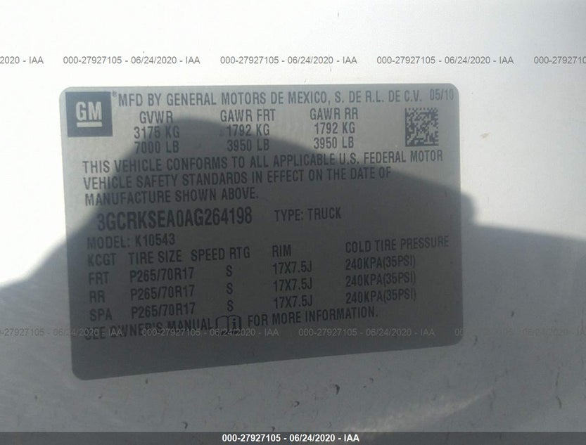 3GCRKSEA0AG264198
