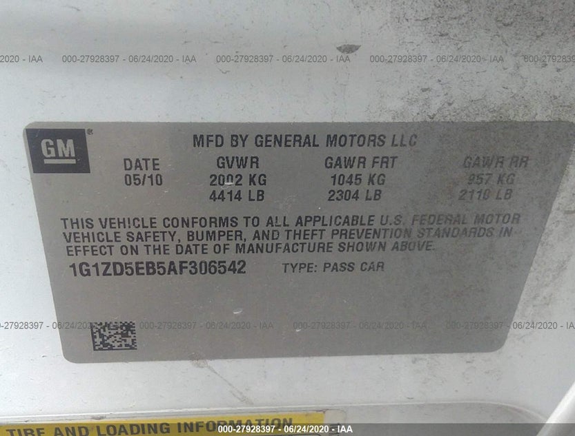1G1ZD5EB5AF306542
