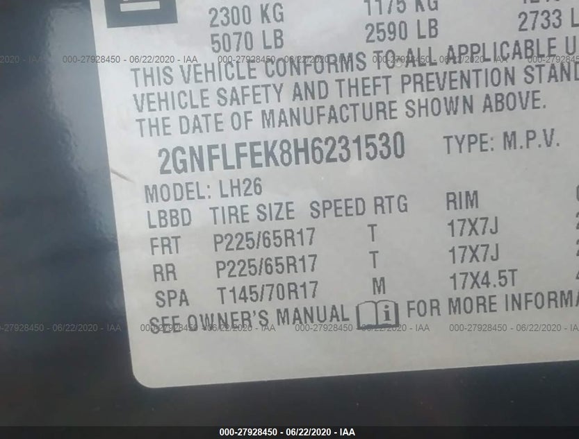 2GNFLFEK8H6231530